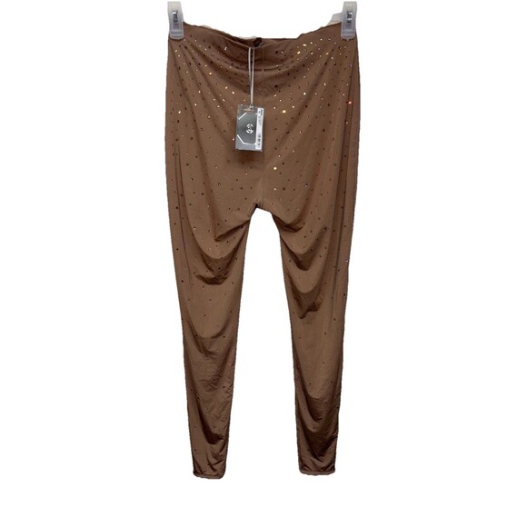 Skims x Swarovski Jelly Sheer Crystal High Waisted Leggings Sienna L NEW Stretch - Picture 6 of 11